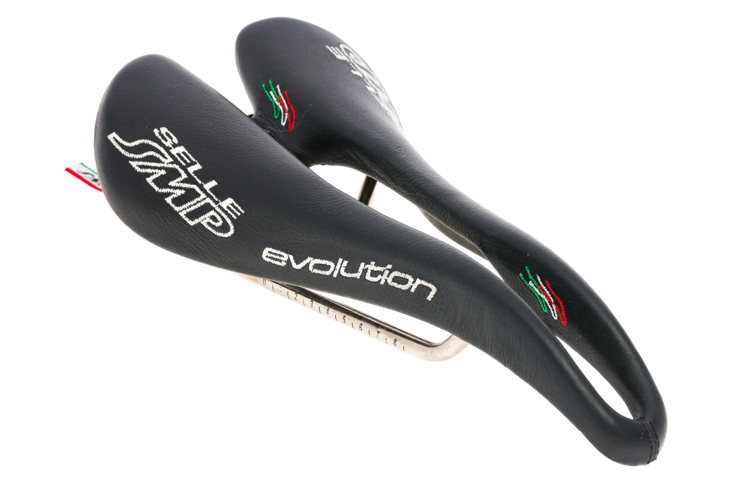 Selle SMP Evolution Saddle 129mm Inox Rails Black Leather