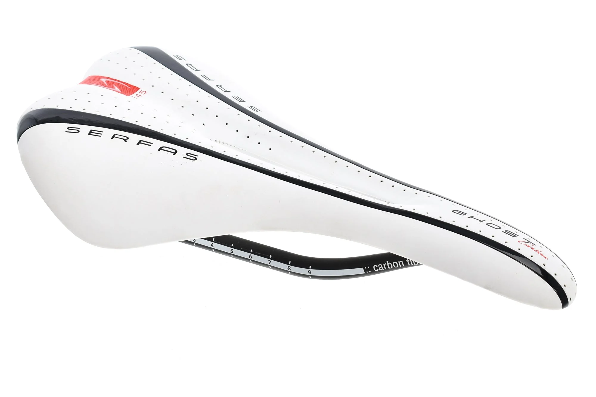 Serfas Ghost CRB-RS2W Saddle 145mm Carbon Rails White