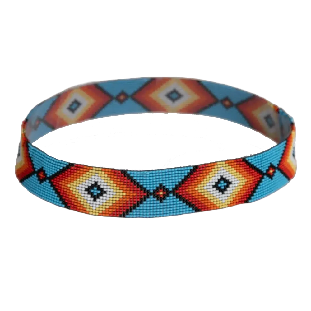 Shawnee | Beaded Turquoise Hat Band