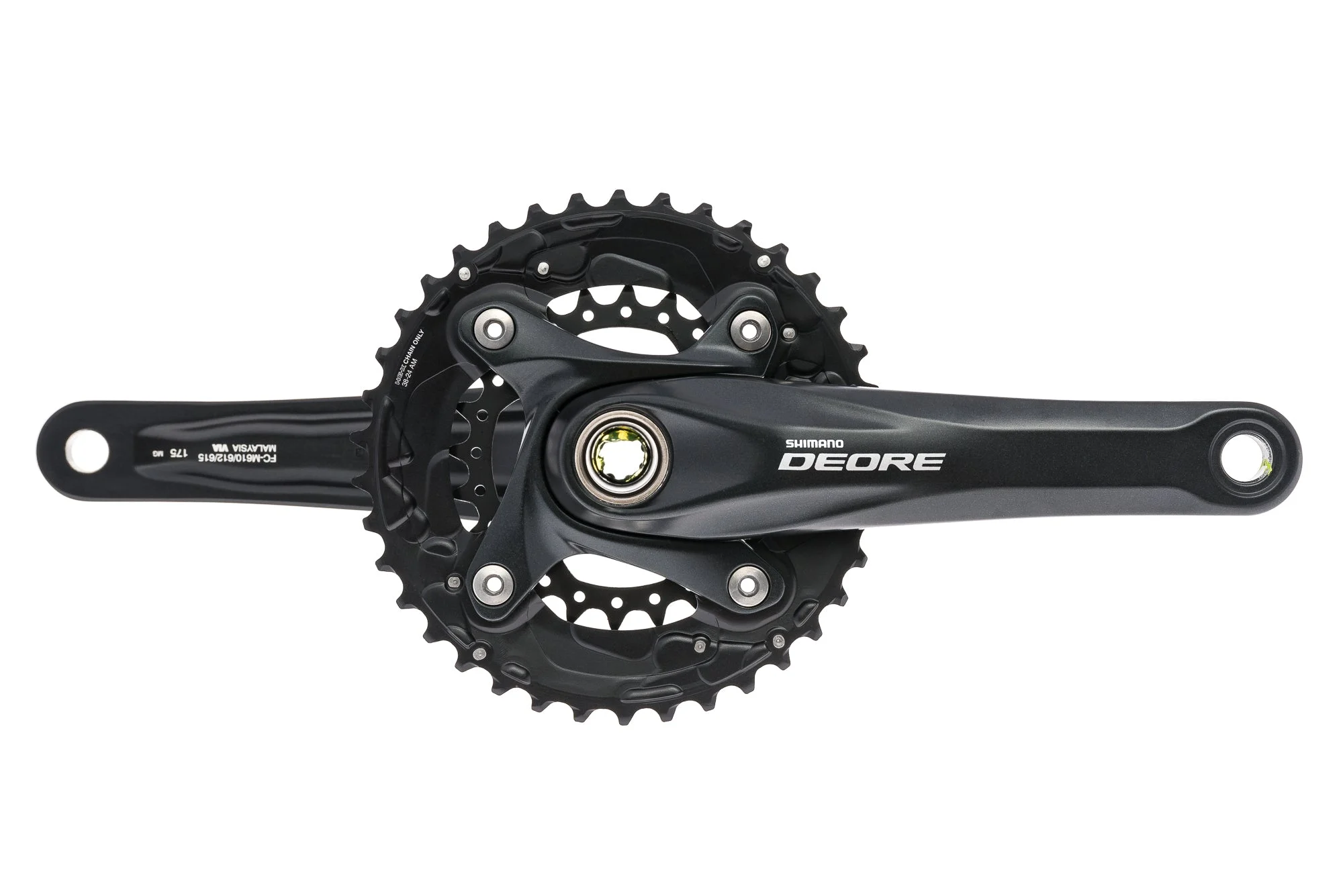 Shimano Deore FC-M615 Crank Set 10 Speed 175mm 38/24t 104/64mm BCD Hollowtech