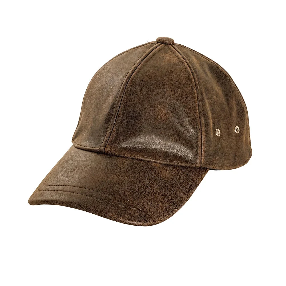 Sidecar | Mens Brown Leather Cap
