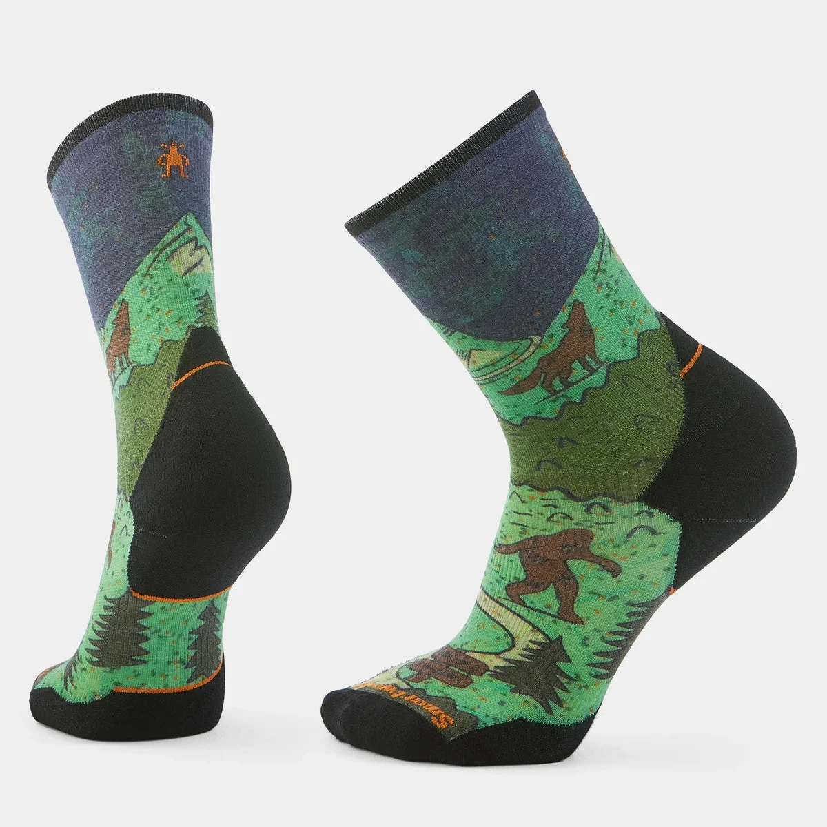 Smartwool Run Targeted Cushion Neature Print Crew Socks