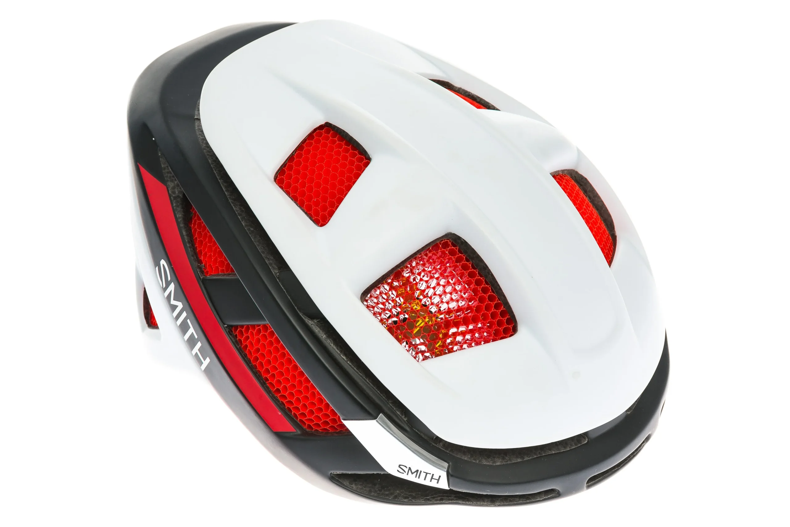 Smith Overtake Bike Helmet Medium 55-59cm White/Black/Red - Excellent