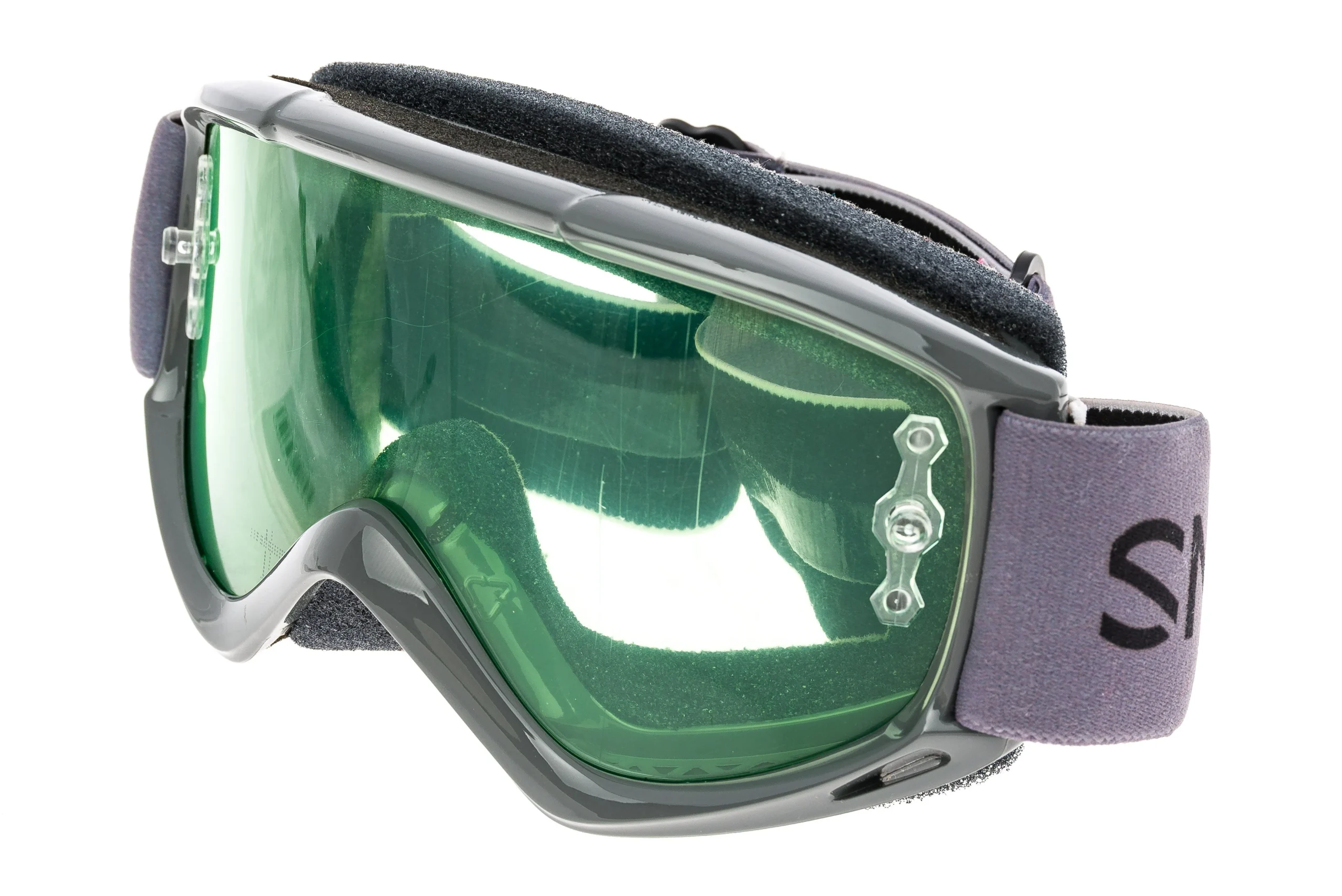 Smith Squad MTB Goggles Polished Grey Frame Green Lens
