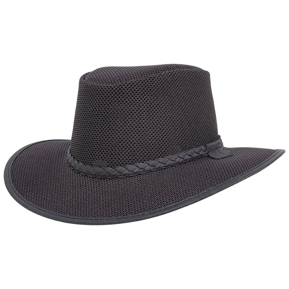 Soaker | Mens Black Breathable Wide Brim Sun Hat