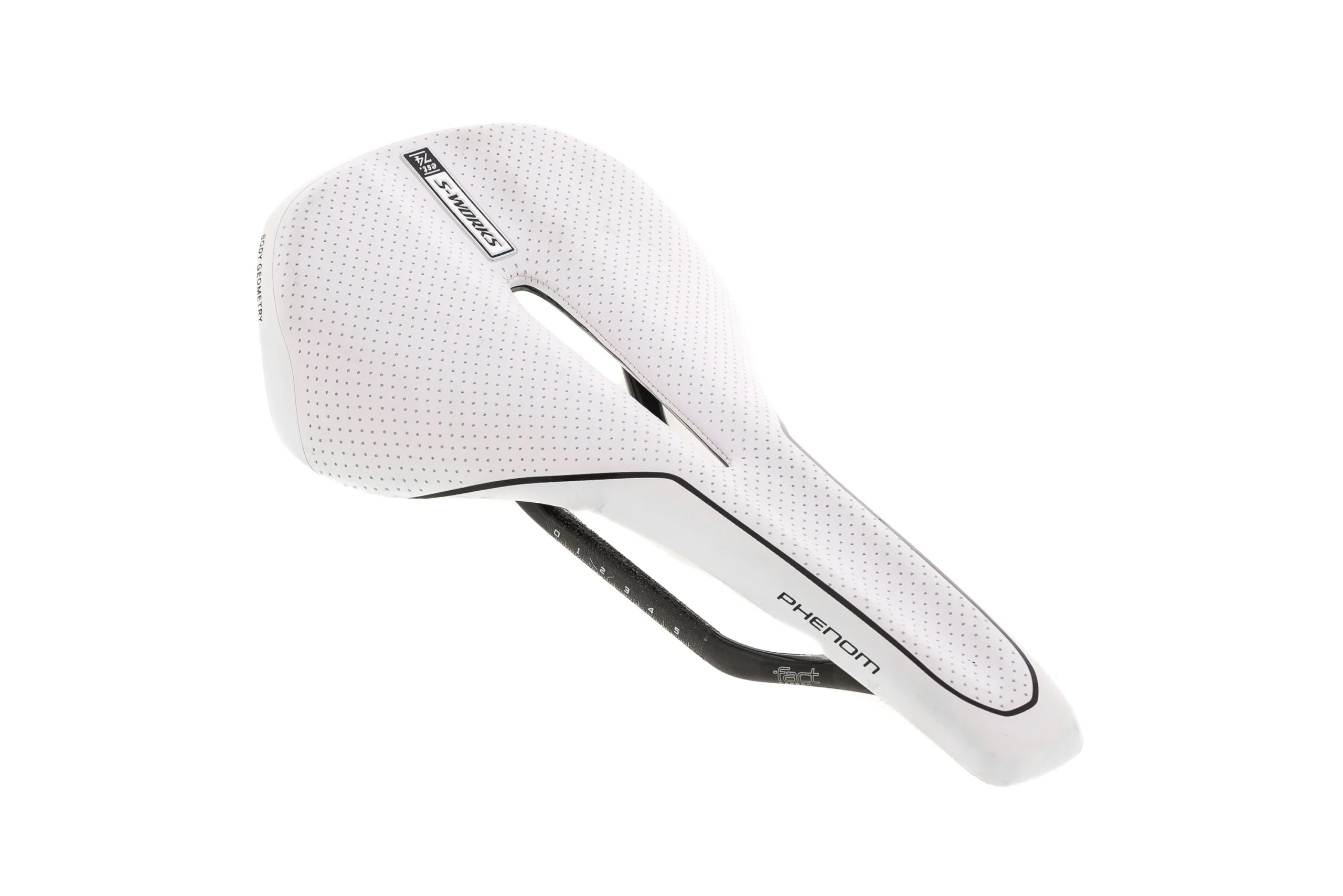 Specialized S-Works Phenom Saddle 143mm Carbon Rails White