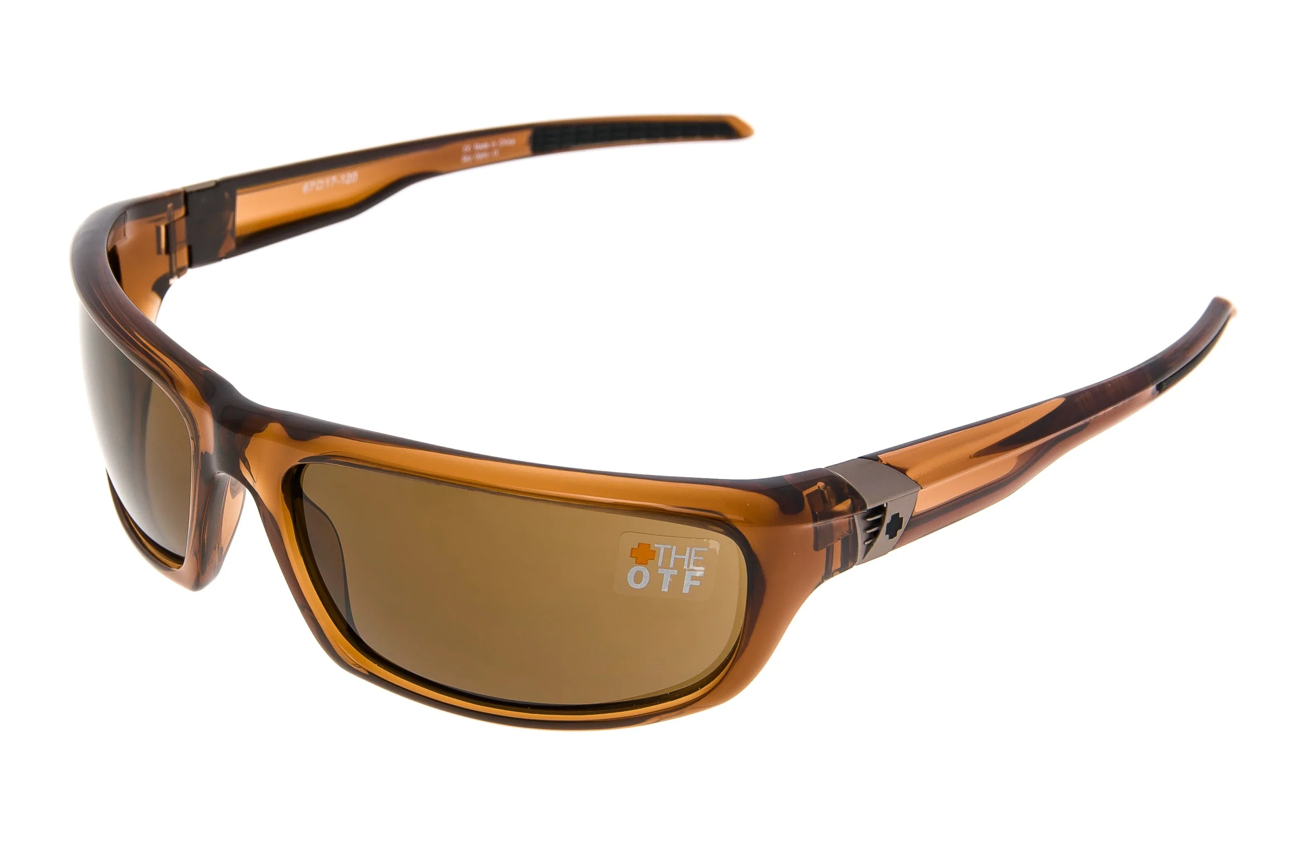 SPY OTF Sunglasses Translucent Brown Frame Bronze Lens