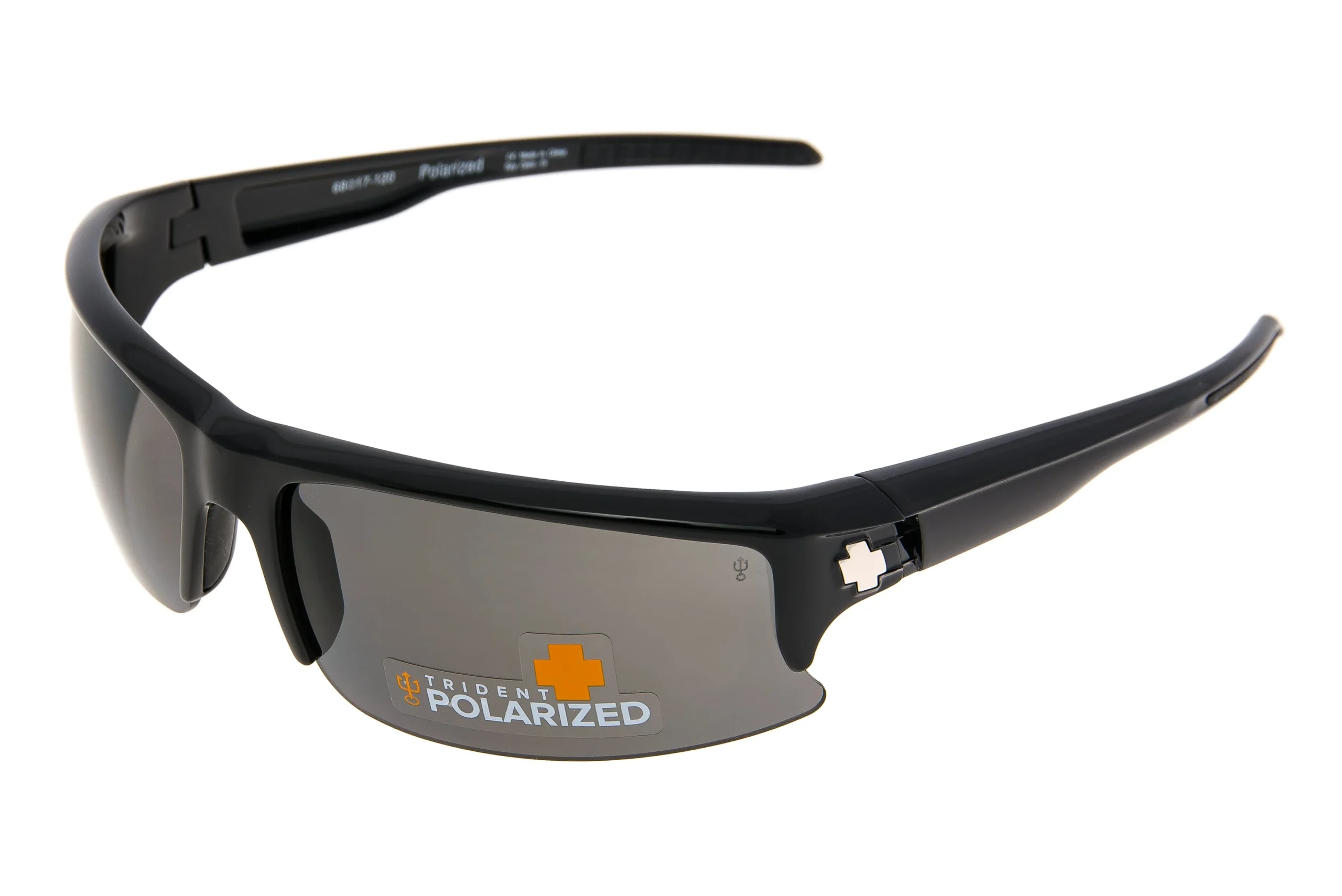 SPY Rivet Sunglasses Black Frame Grey Trident Polarized Lens