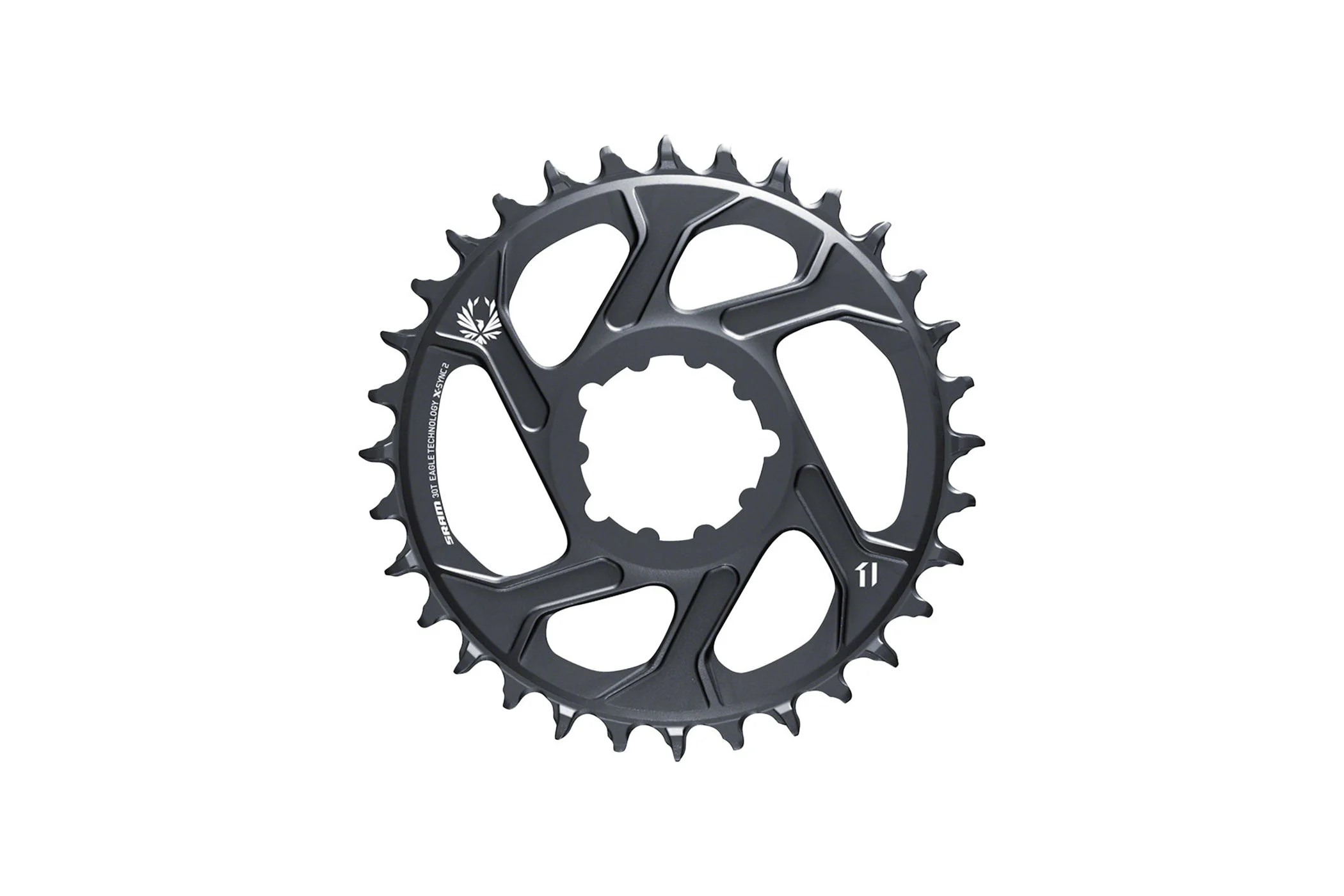 SRAM 30T X-Sync 2 Direct Mount Eagle Chainring 3mm Boost Offset, Lunar Gray