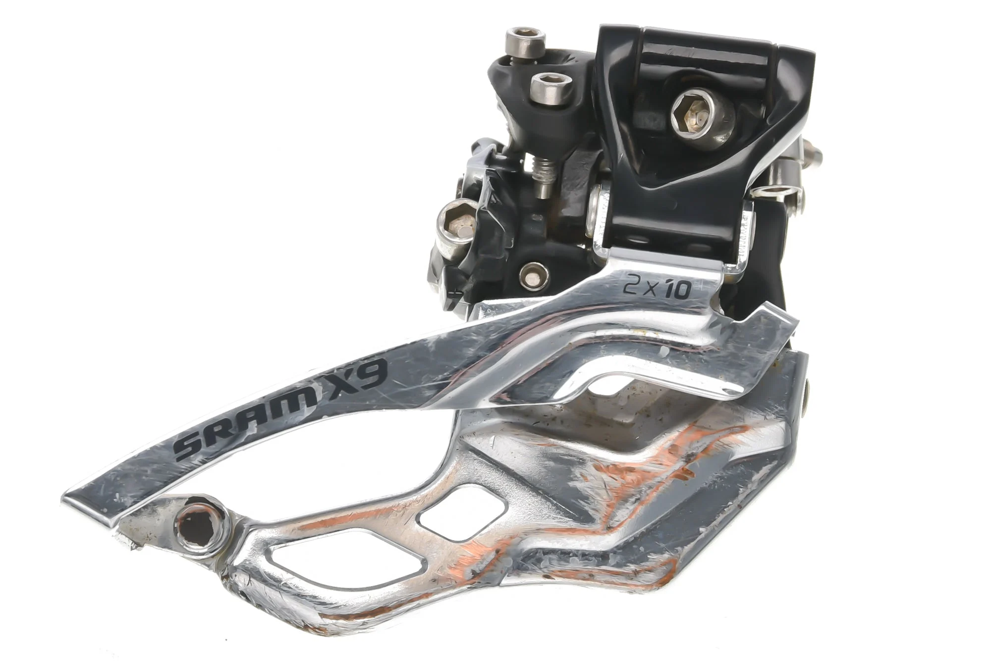 SRAM X9 Mountain Bike Front Derailleur 2x10 Speed 34.9mm Clamp High Pull
