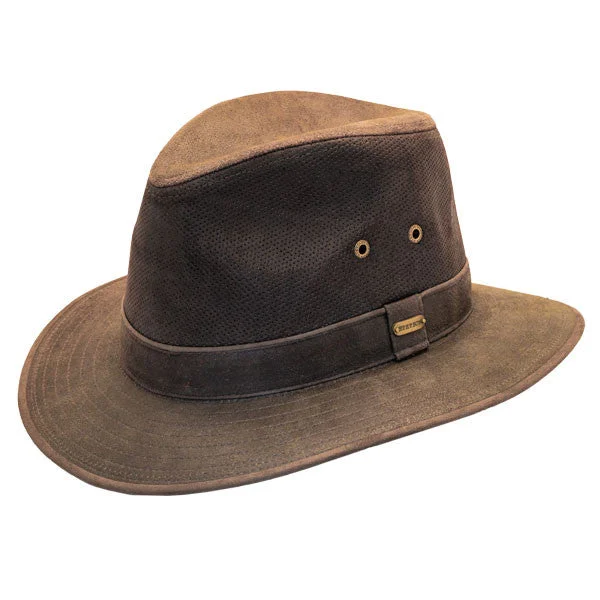 Stetson - Tullamore Distressed Leather Safari Hat