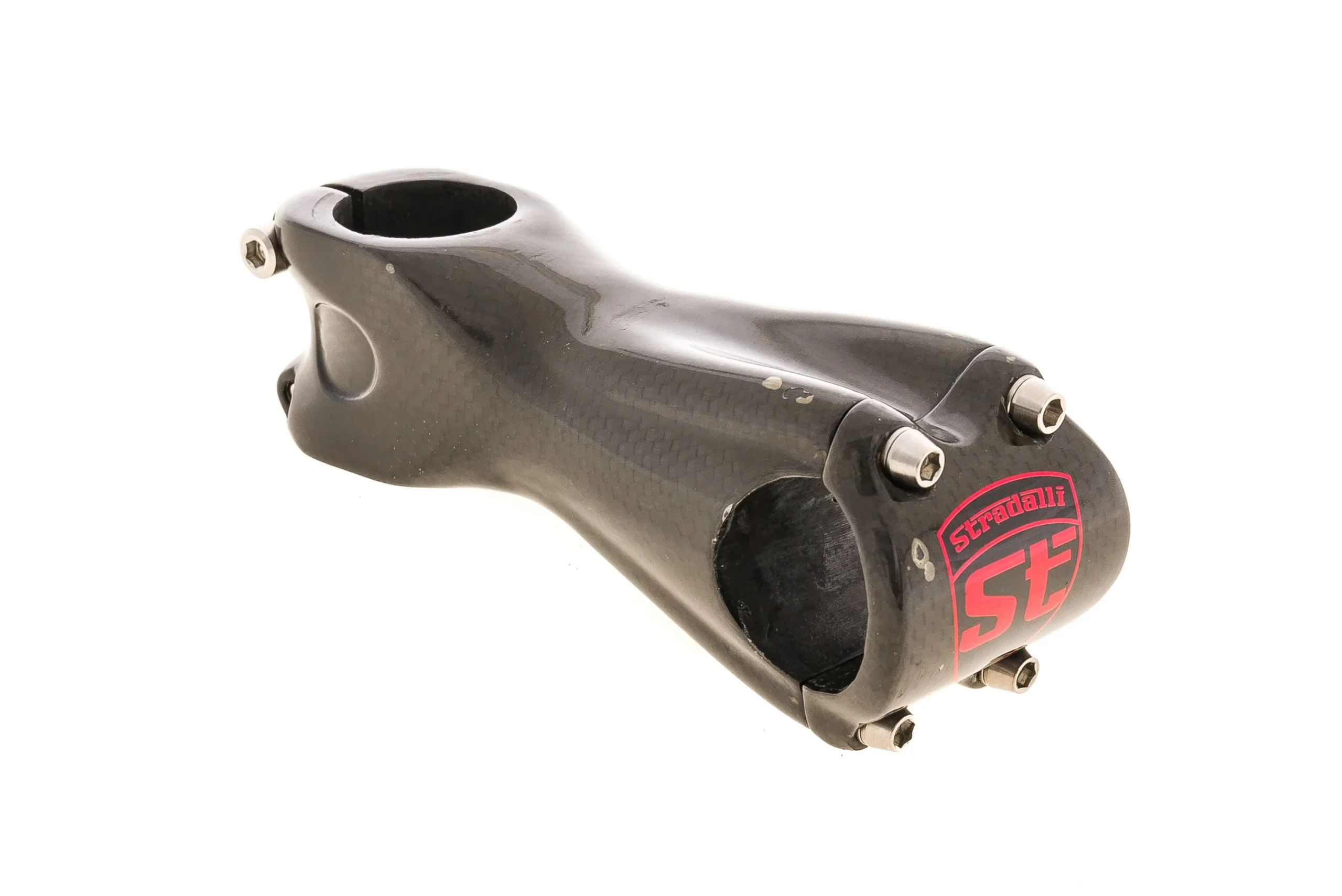 Stradalli Carbon Stem 31.8mm Clamp 100mm 7 Degree Black / Red