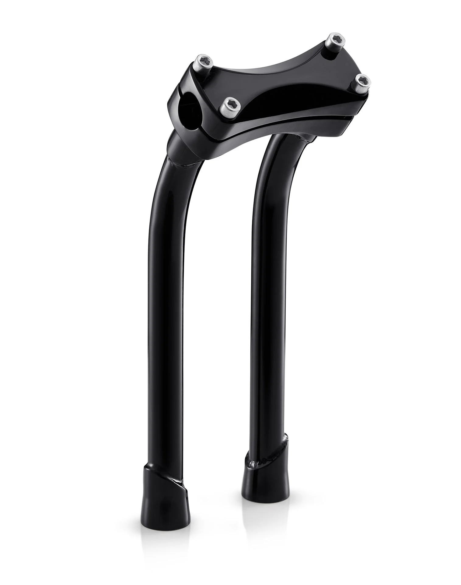 Warlock 12" Pullback Handlebar Risers for Harley Sportster 883 Iron XL883N Gloss Black
