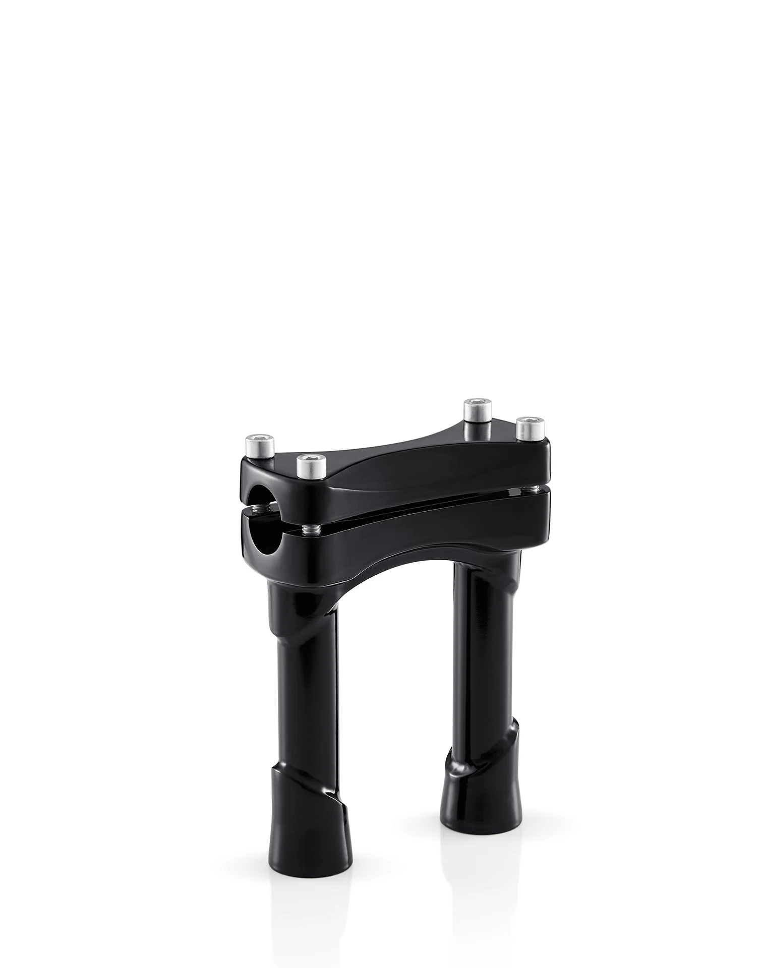 Warlock 6" Handlebar Risers for Harley Sportster Super Low XL1200T Gloss Black