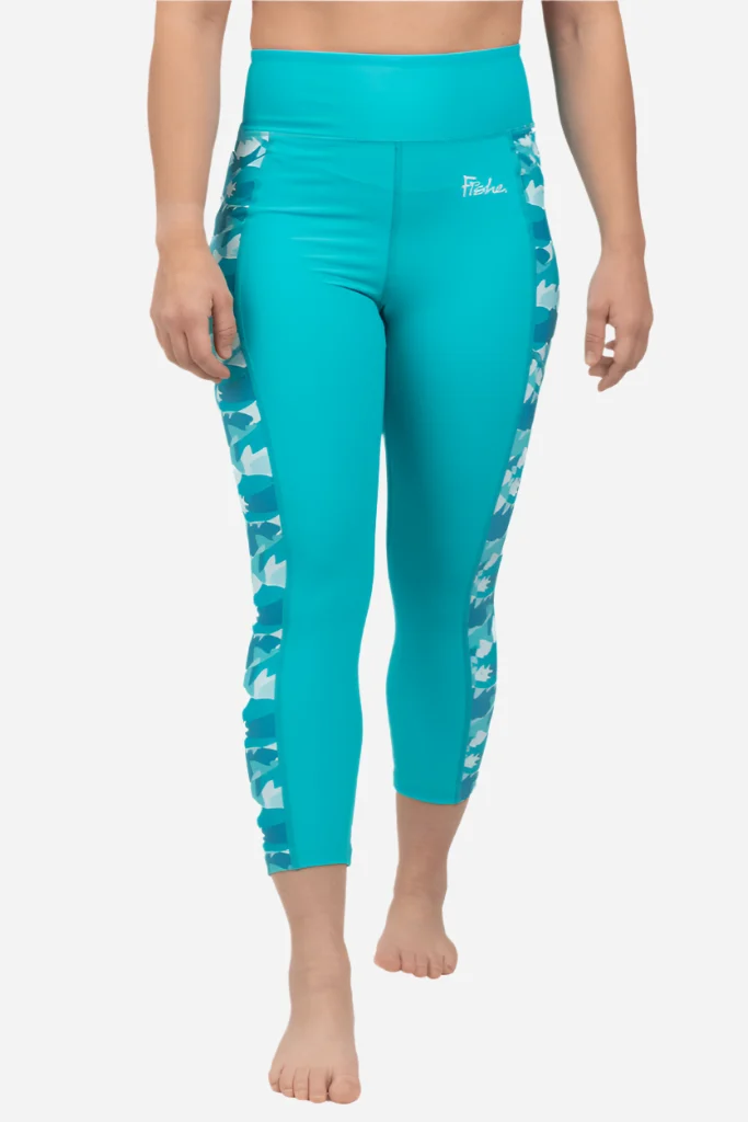 Water Camo Pocket Capri Leggings