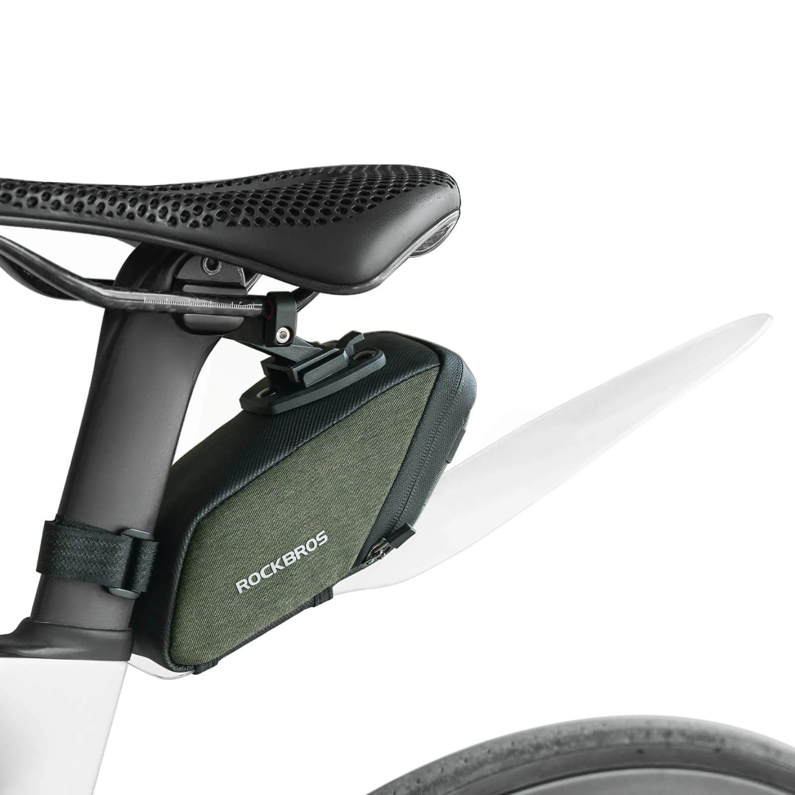Waterproof Bike Saddle Bag with Detachable Mudguard