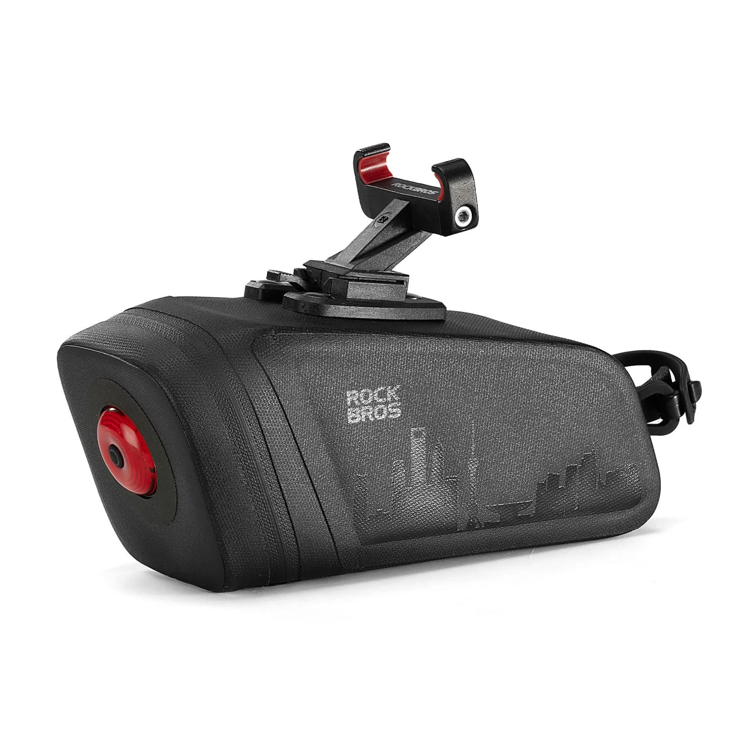 Waterproof Bike Saddle Bag with Rear Light