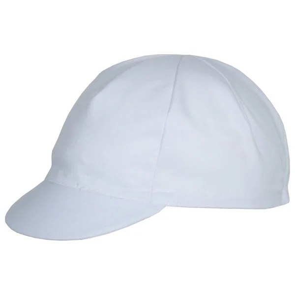 White Cycling Cap - plain (no logo)