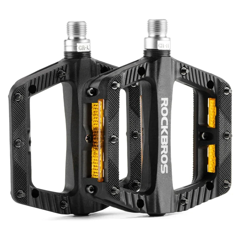 Wide Nylon Flat Bike Pedals
