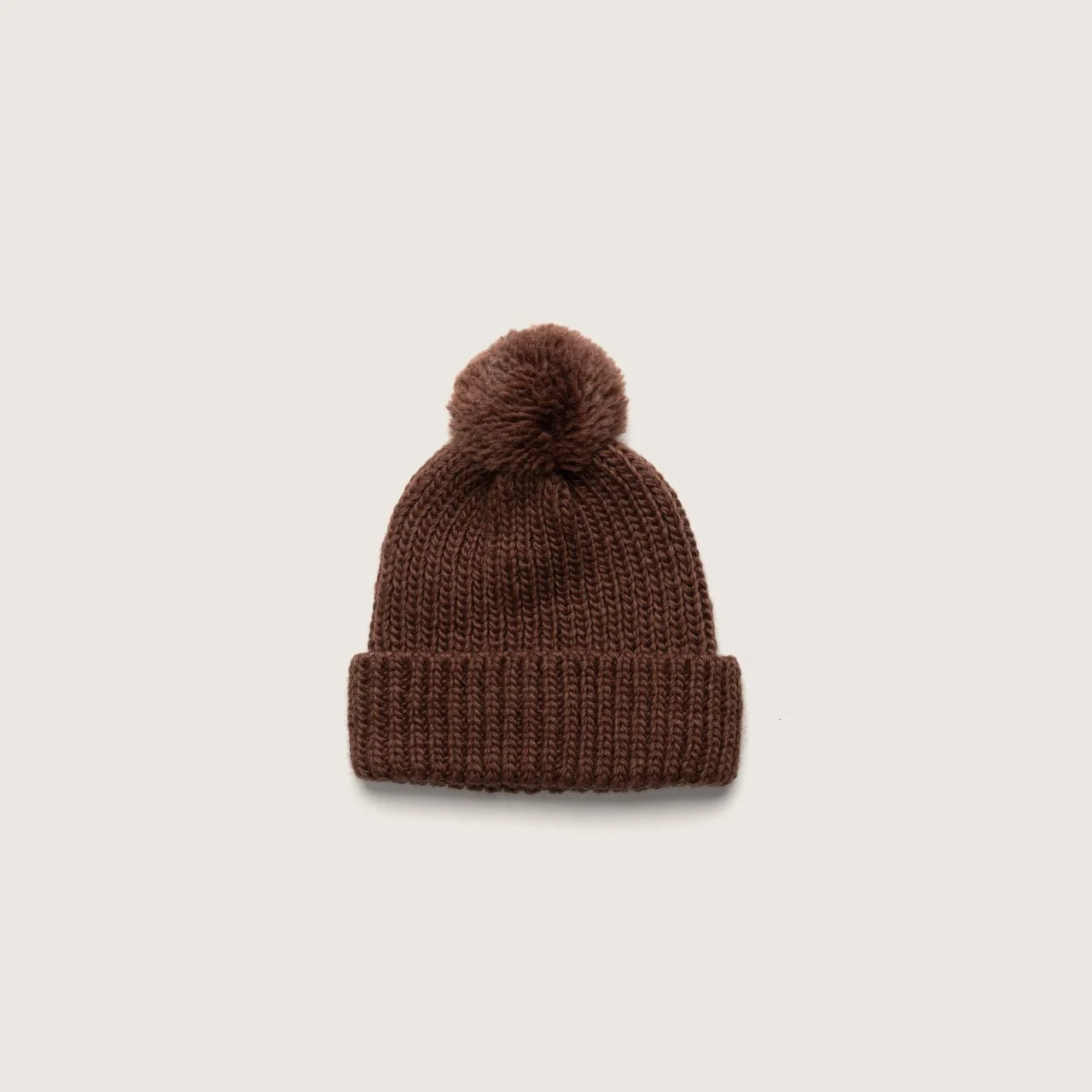 Willow Brown | Chunky Brown Beanie 100% Wool