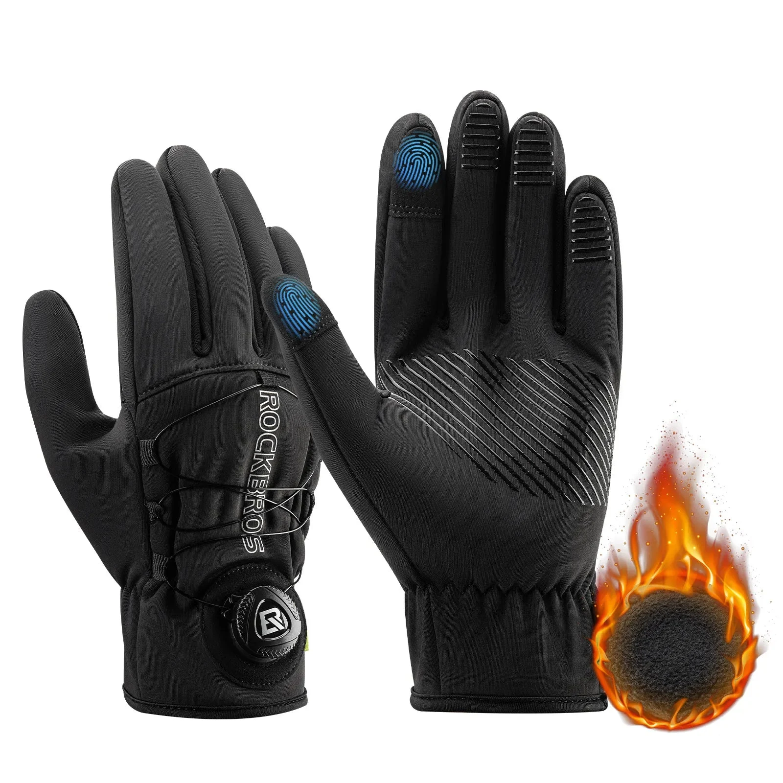 Winter Full Finger Cycling Gloves with Precision Dial Fit