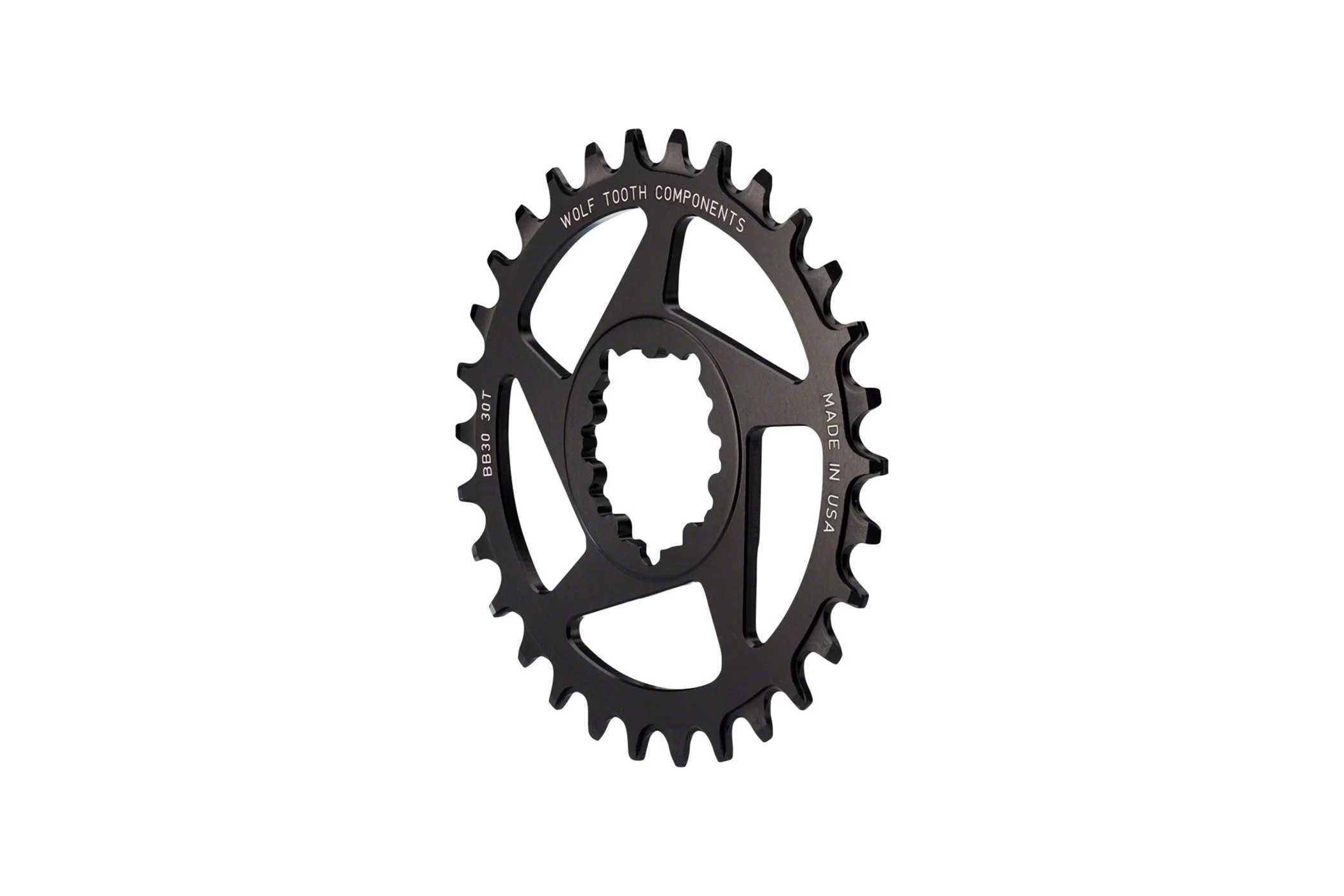Wolf Tooth 0mm Offset Drop-Stop A Chainring 30T 10-12 Speed SRAM Direct Mount
