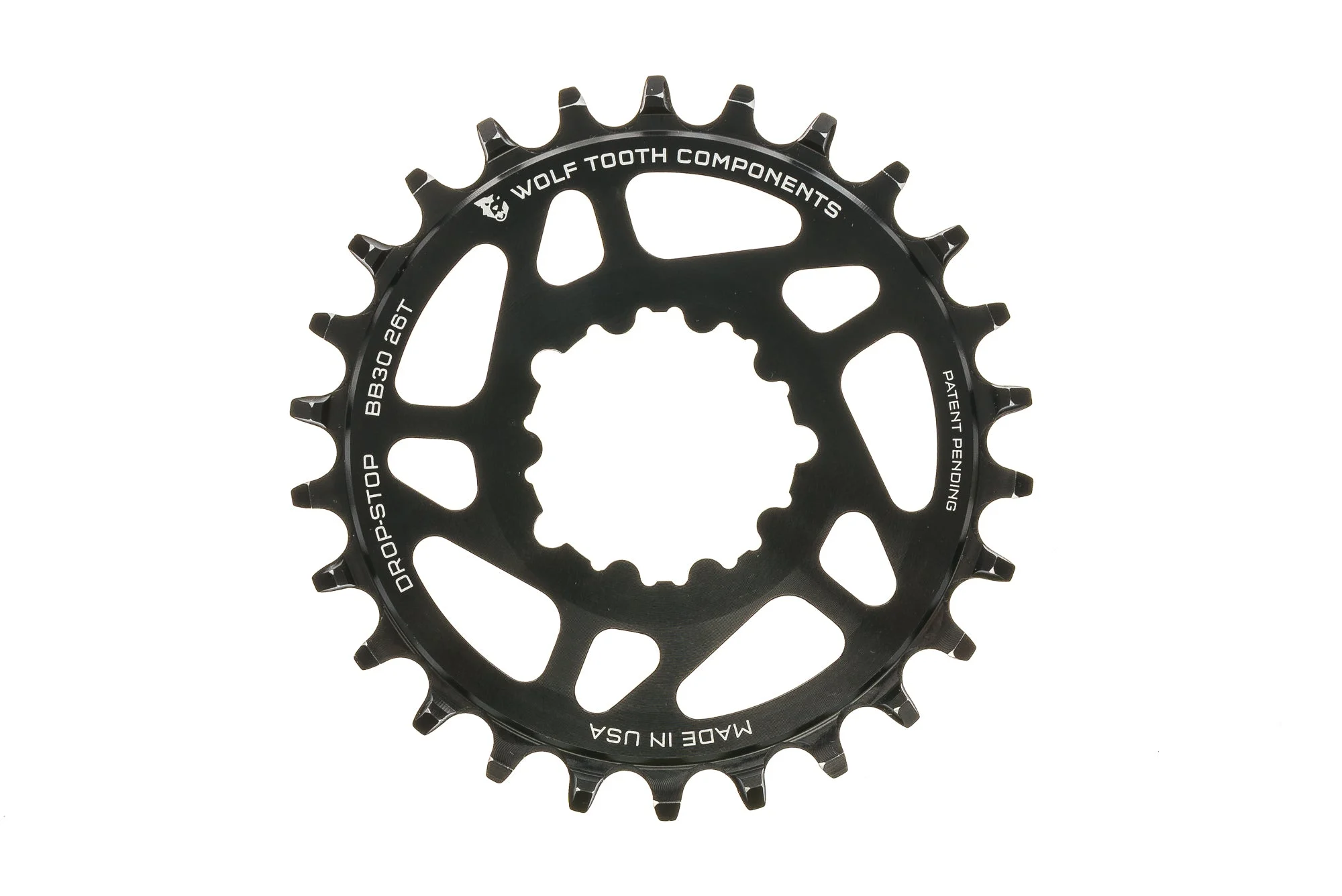 Wolf Tooth Drop-Stop Chainring 10/11/12 Speed 26T Direct Mount BB30