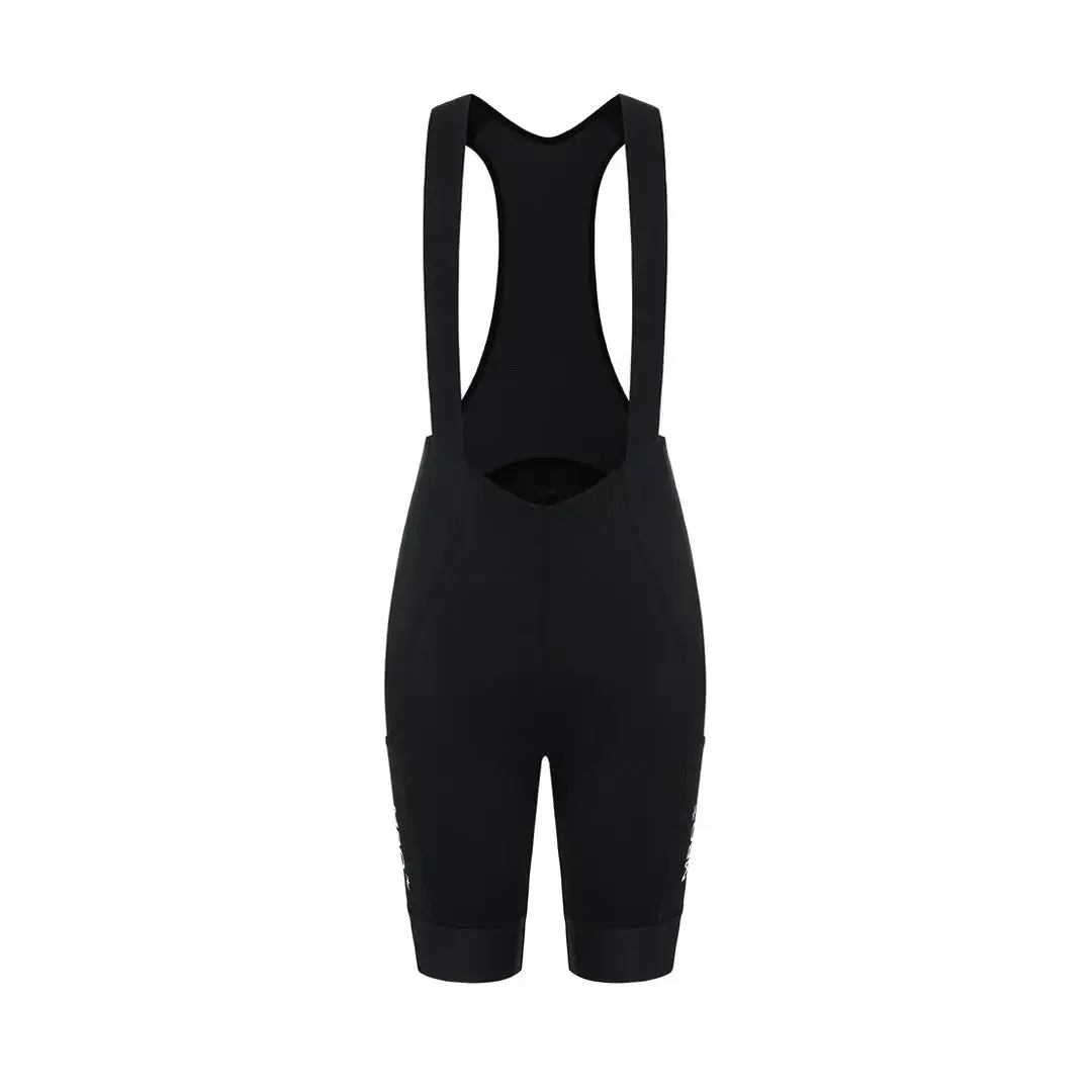 Women's Cargo Bib Shorts T110C II - Black