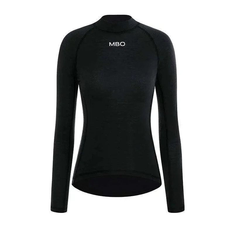 Women's Merino Wool Long Sleeve small turtleneck Base Layer B350