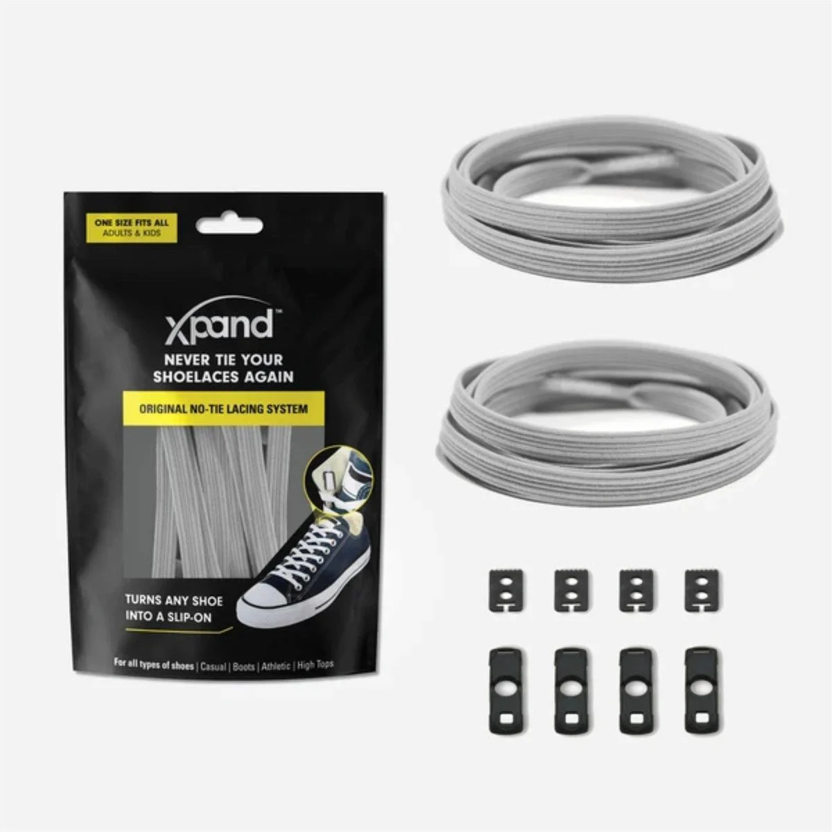 XPand No-Tie Laces (Steel)