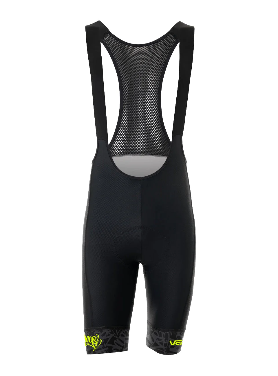 ZEPHYR BLACK-FLURO YELLOW - STRIKE 2.1 BIB SHORTS - MEN